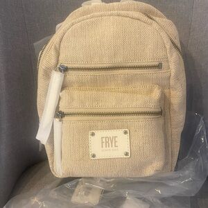 Frye Cream Textured Backpack
